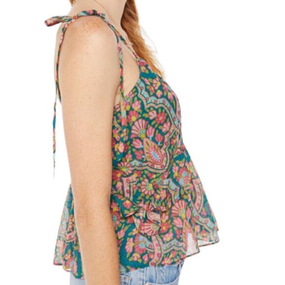 #11 NWT MOTHER Denim The Roam Free Tank in Under The Rug - Picture 3 of 6